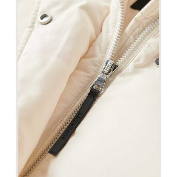 Superdry Puffer Takki Longline Valkoinen M Nainen