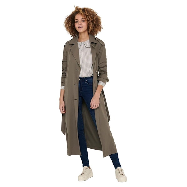 Only Frakke Line X Long Brun XL Kvinde