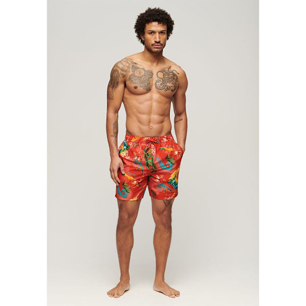 Superdry Badbyxor Hawaiian Print 17´´ Orange M Man
