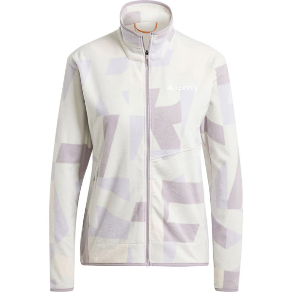 Adidas Terrex Multi Printed Vetoketjullinen Fleecetakki Valkoinen M Nainen