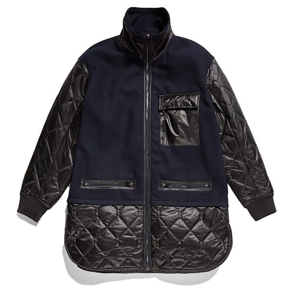 G-star Jakke Long Teddy Quilted Liner Blå L Kvinde