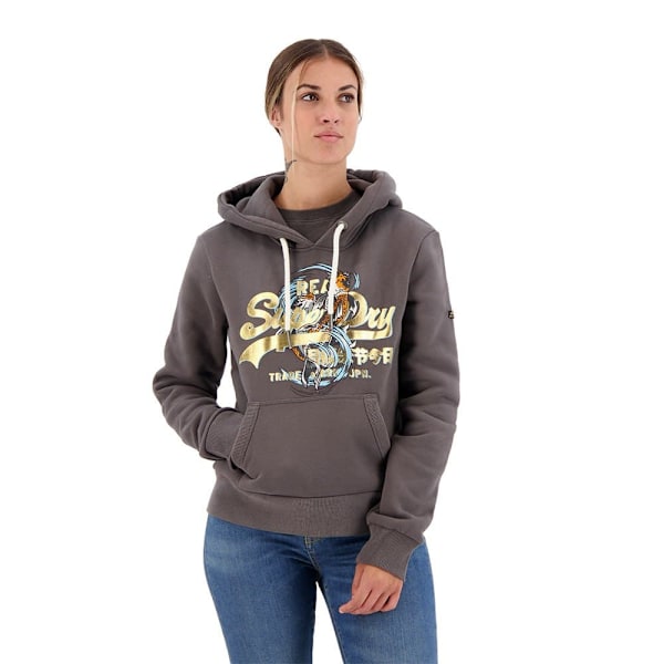 Superdry Luvtröja Japanese Vintge Logo Graphic Grå 2XS Kvinna