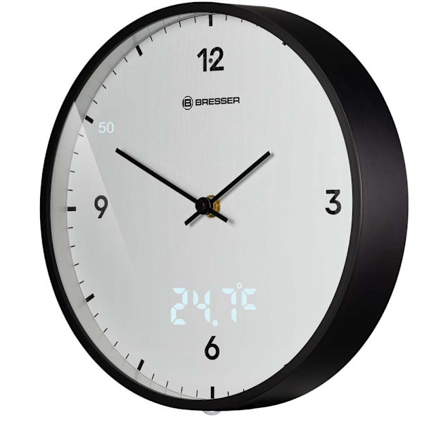 Bresser Väggklocka Mytime Ledsec Vit