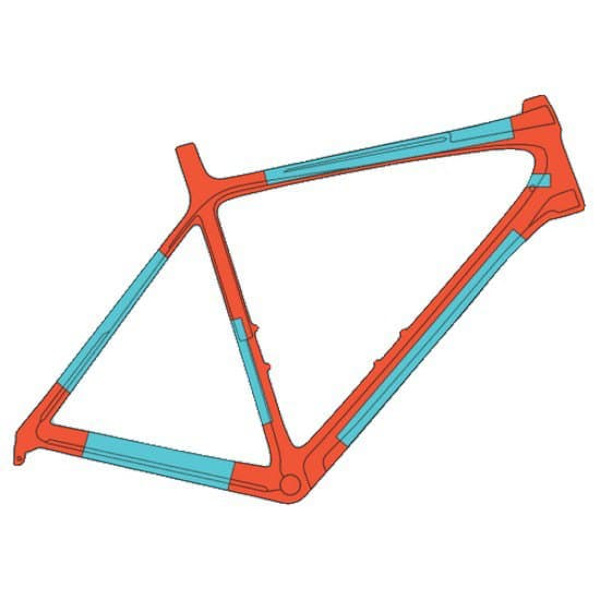 Ridewrap Väg Frame Guard Stickers Kit & Gravel Silver