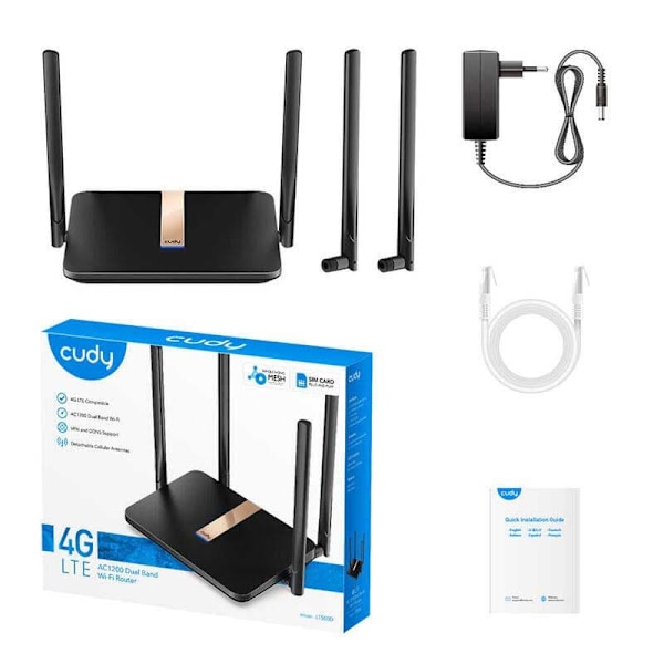 Cudy Langaton Reititin Lt500d_eu 4g Kultainen