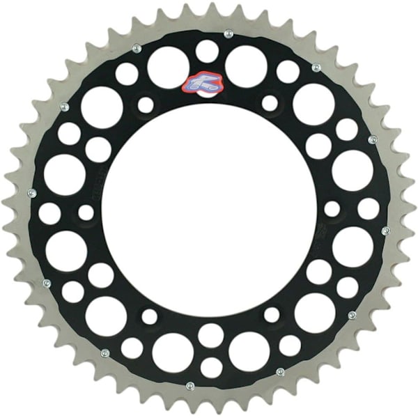 Renthal 2240-520 Grooved Twinring Takaratas Musta 48t