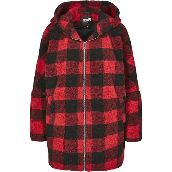 Urban Classics Rutig Parka Med Huva Röd XL Kvinna