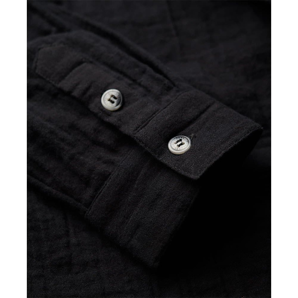Superdry Longline Pitkähihainen Kauluspaita Musta S Nainen