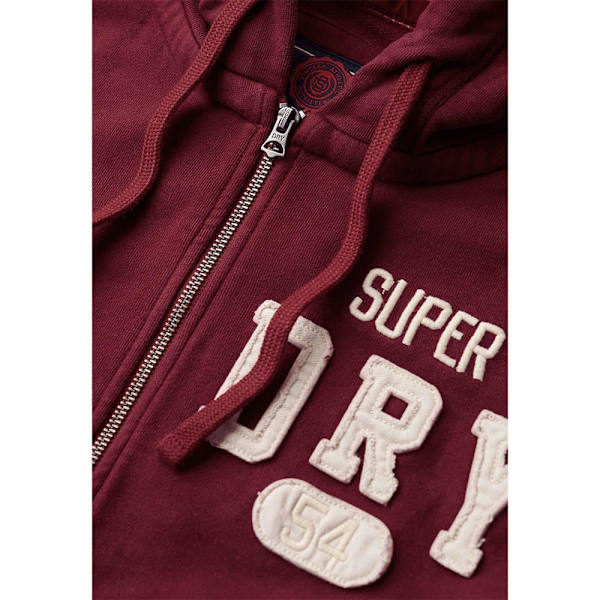 Superdry Vintage Athletic Sweatshirt Med Dragkedja Röd L Man