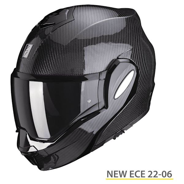 Scorpion Exo-tech Evo Carbon Solid Modulær Hjelm Sort 2XL