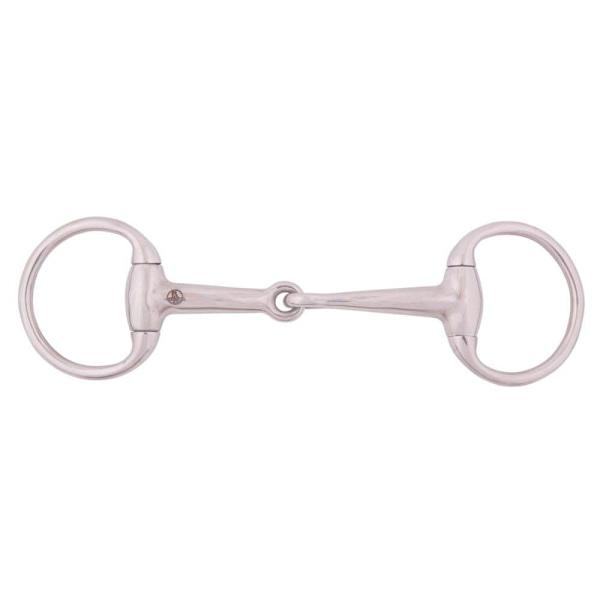Br Enkelt Led Snaffle Pony Eggbutt 13 Mm Søvfarvet 9.5 cm