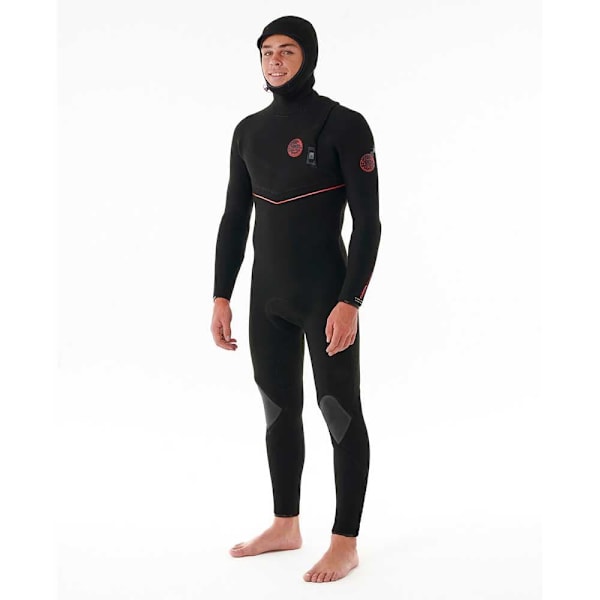 Rip Curl Fbomb Fusion 4 Mm Langærmet Neopren-dragt Med Hætte Og Lynlås Foran  XL