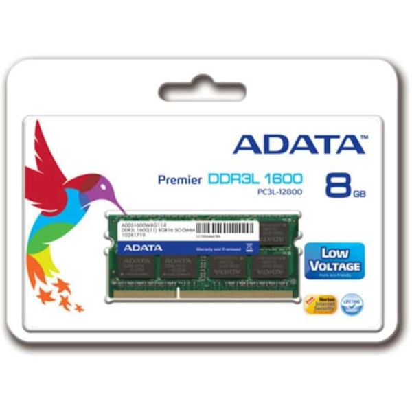 Adata Adds1600w8g11-s 8gb Ddr3 1600mhz Ram Svart