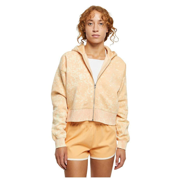 Urban Classics Oversized Towel Washed Sweatshirt Med Lynlås Beige 3XL Kvinde