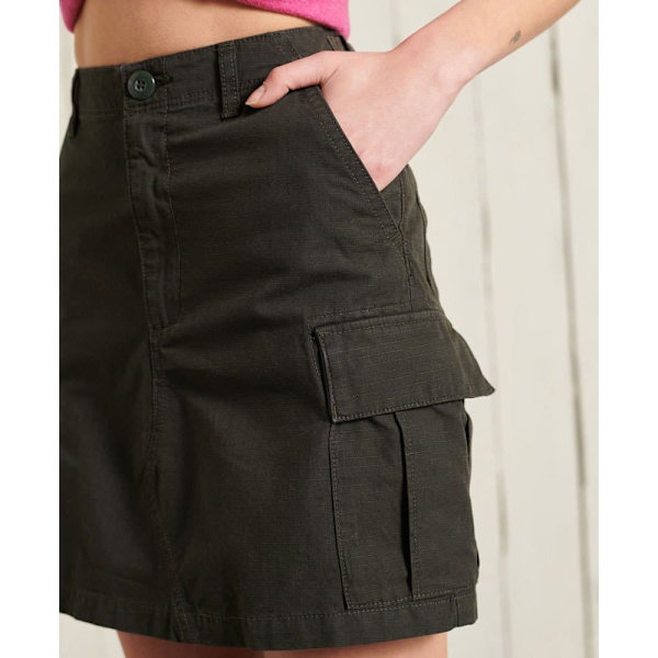 Superdry Kjol Straight Cargo Grönt S Kvinna