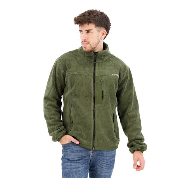 Superdry Tröja Med Full Dragkedja Code Fleece Trekker Grönt M Man