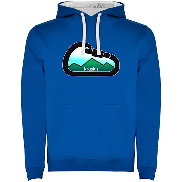 Kruskis Mountain Carabiner Two-colour Tröja Med Huva Blå L Man