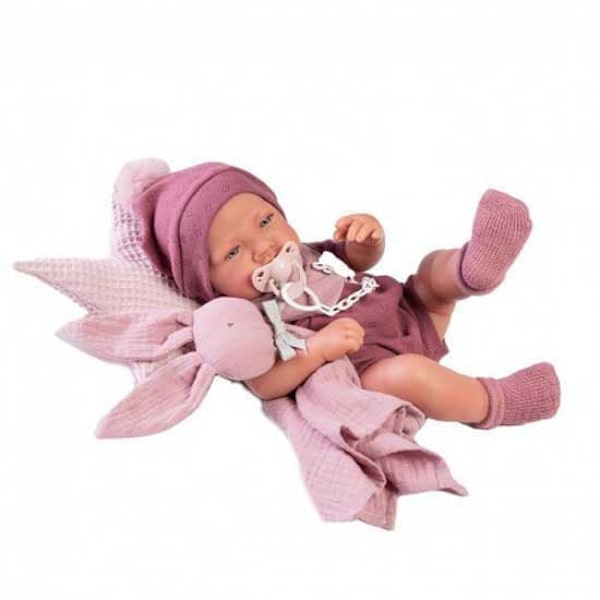 MuÑecas Antonio Juan Nyfödd Och Cojin Doll Dou Dou Rosa