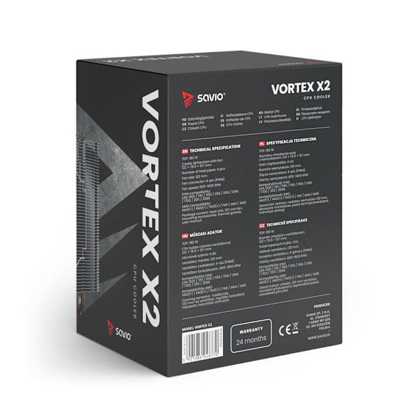 Savio Vortex X2 Cpu-fläkt