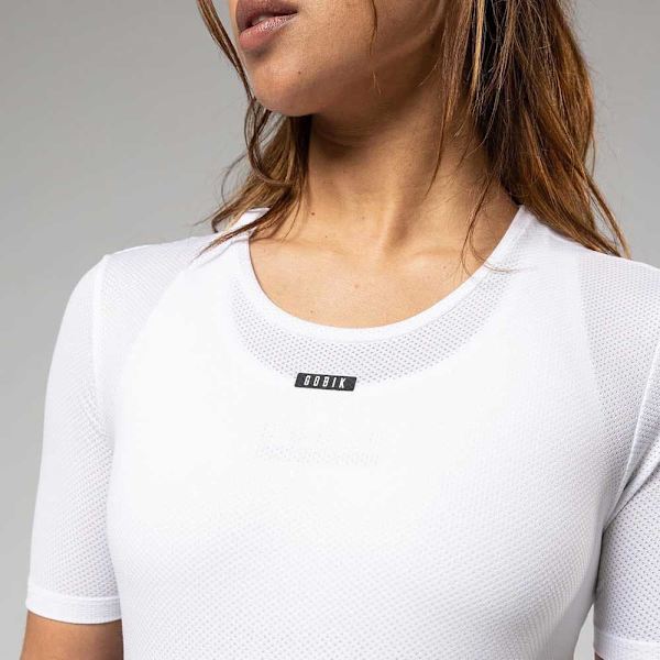 Gobik Kort Ærme Basislag Cell Skin Hvid L-XL Kvinde
