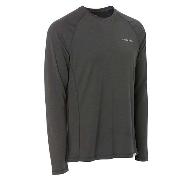 Grundens Langærmet T-shirt Grundies Lightweighcrew Grå L Mand