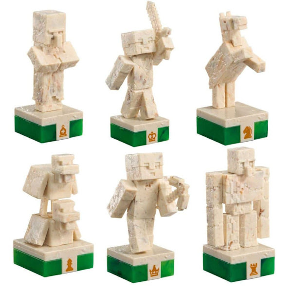 Noble Collection Brætspil Minecraft Chess Set Overworld Heroes Vs Hostile Mobs