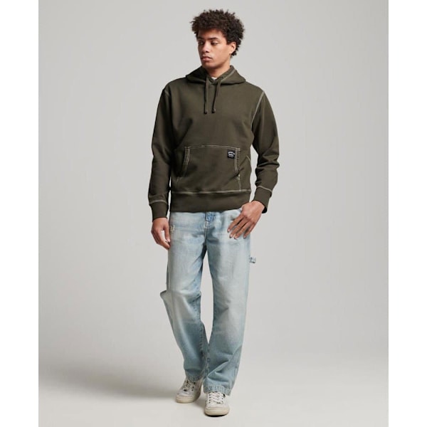 Superdry Sweatshirt Med Fuld Lynlås Contrast Stitch Relaxed Grøn S Mand