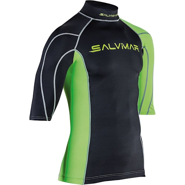Salvimar Lyhythihainen T-paita Rash Guard Vihreä,Musta S
