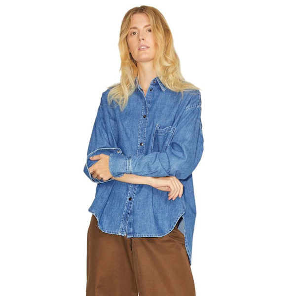 Jack & Jones Pitkähihainen Paita Kendra Relaxed Denim Sininen XS Nainen