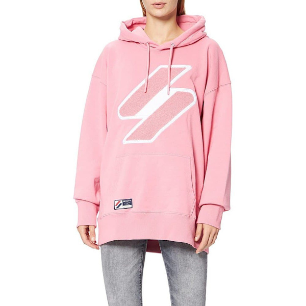Superdry Luvtröja Code Logo Che Os Grå M-L Kvinna