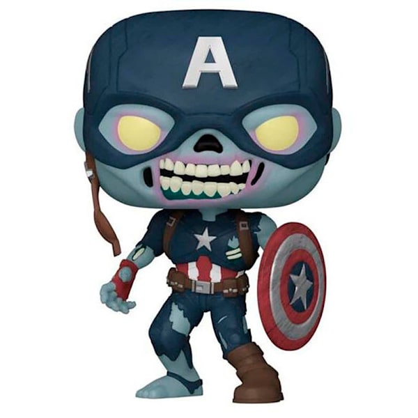 Funko Captain America Exklusivt Pop Marvel What If Zombie 25 Centimeter Flerfärgad