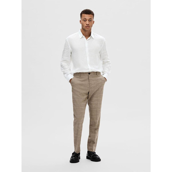Selected Regkylian Skjorte Med Lange ærmer Beige L Mand