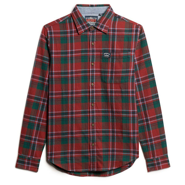 Superdry Lumber Skjorte Med Lange ærmer Rød L Mand