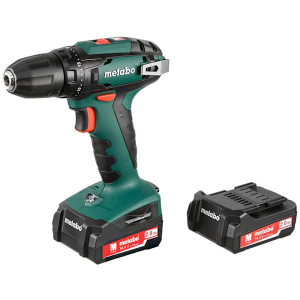 Metabo Langaton Kanssa Bs 14/4v 2 Paristot Vihreä