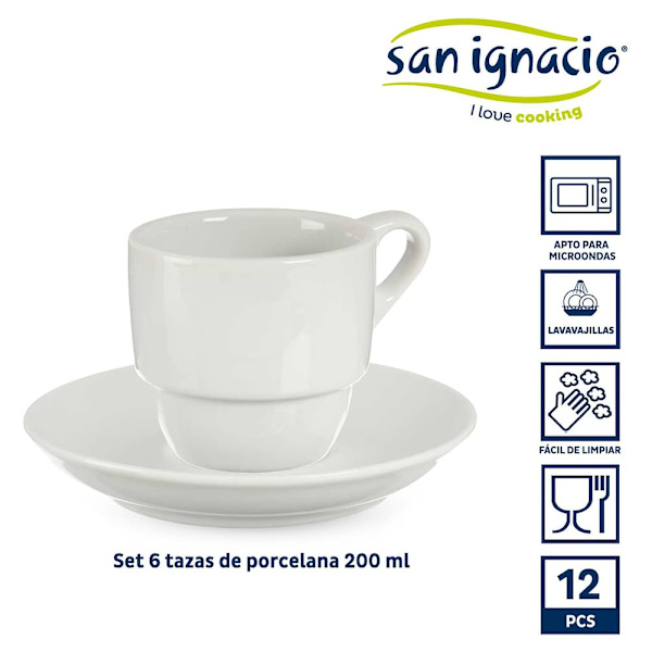 San Ignacio Sanr456 San Ignacio X Vessia Sæt Kaffekopper 6 Enheder  36x22 cm