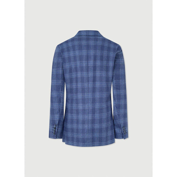 Hackett Blazer Silk Blue Check Blå 38 / R0 Man