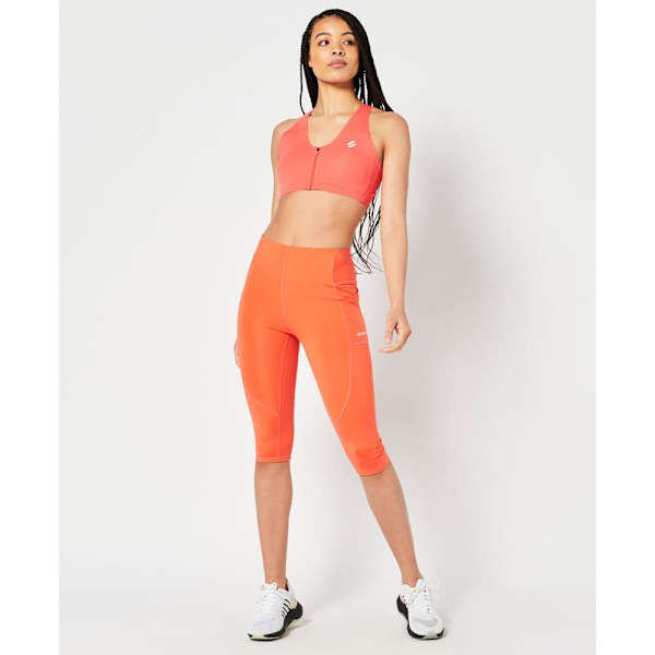Superdry Run Cropped Tight Orange XS Kvinna