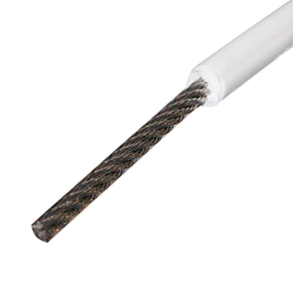 Teci Plastbelægning Rustfrit Stålkabel 100 M Søvfarvet 4 x 8 mm
