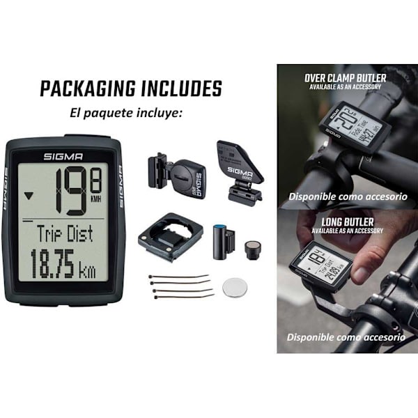 Sigma Trådløs Cykelcomputer Bc 14.0 Wl Sts Cad Sort