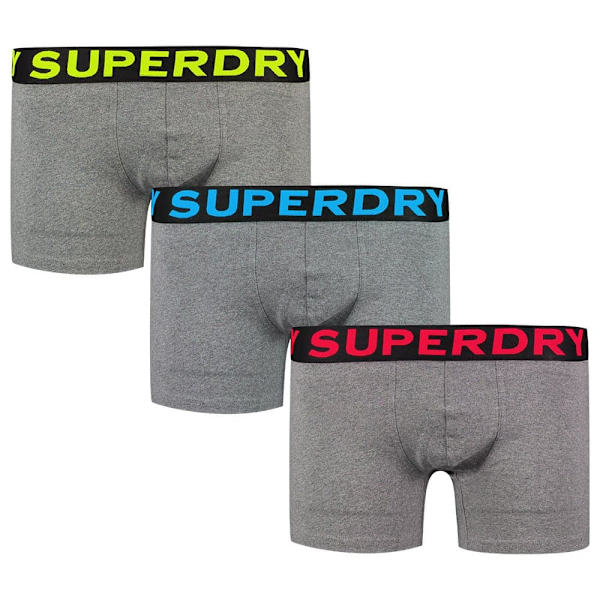 Superdry Boxare 3 Enheter Grå S Man