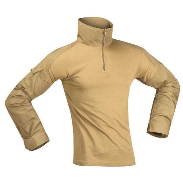 Invadergear Pitkähihainen T-paita Combat Beige L Mies