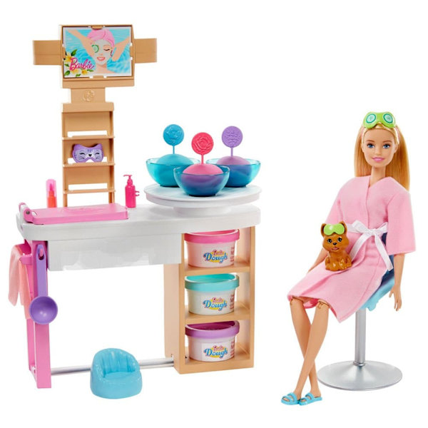 Barbie Lekset Med Tillbehörsdocka Spa Flerfärgad