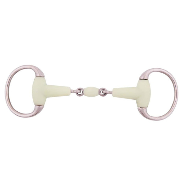 Br Kaksoisnivelletty Snaffle Apple Mouth 18 Mm Hopeinen 12.5 cm
