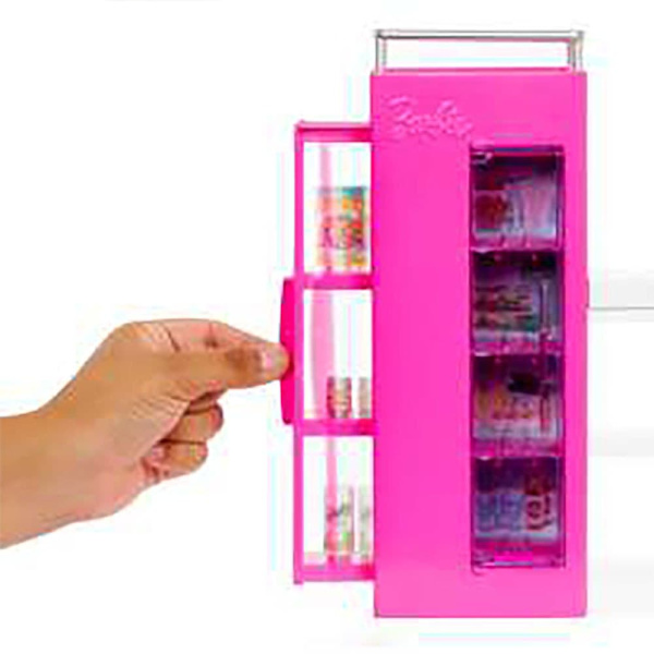 Barbie Och Ultimate Kitchen Pantry Lekset Med över 25 Bitar Docka Rosa
