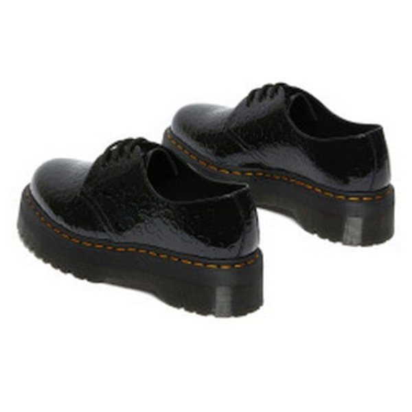 Dr Martens 1461 Quad 3-eye Patent Lamper Leopard Embross Kengät Musta EU 40 Mies