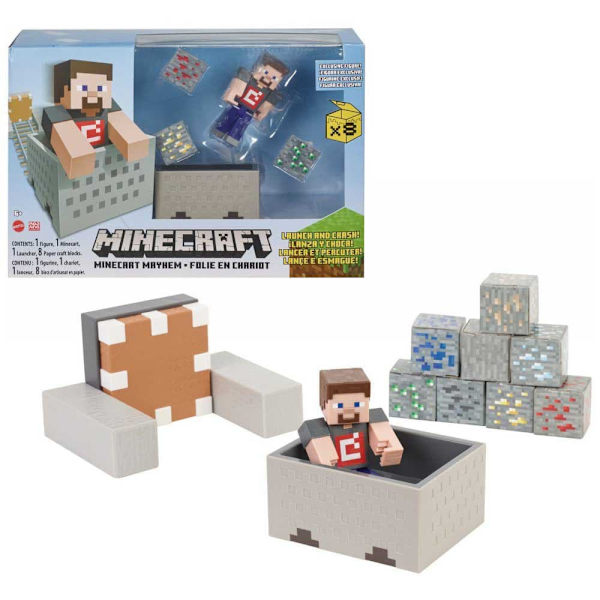Minecraft Minecart Mayhem Playset Monivärinen 6 Years