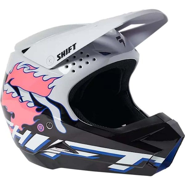 Fox Racing Mx White Label Burntable Offroadhjelm Blå M