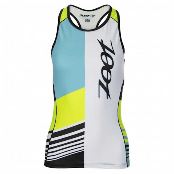 Zoot Hihaton Jersey Ltd Tri Racerback Keltainen,Valkoinen,Sininen XS Nainen