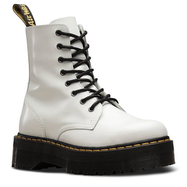 Dr Martens Quad Retro Jadon 8 Eye Støvler Hvid EU 40 Mand