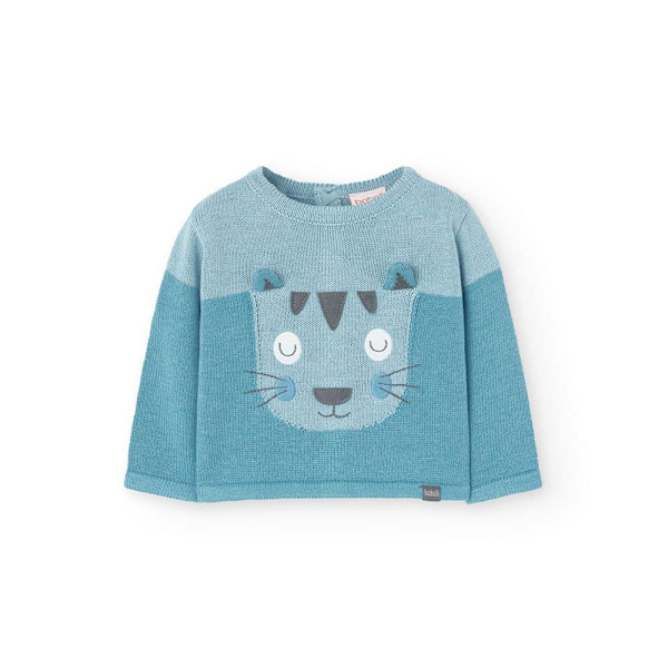 Boboli Knit Langærmet Sæt Blå,Grå 9 Months